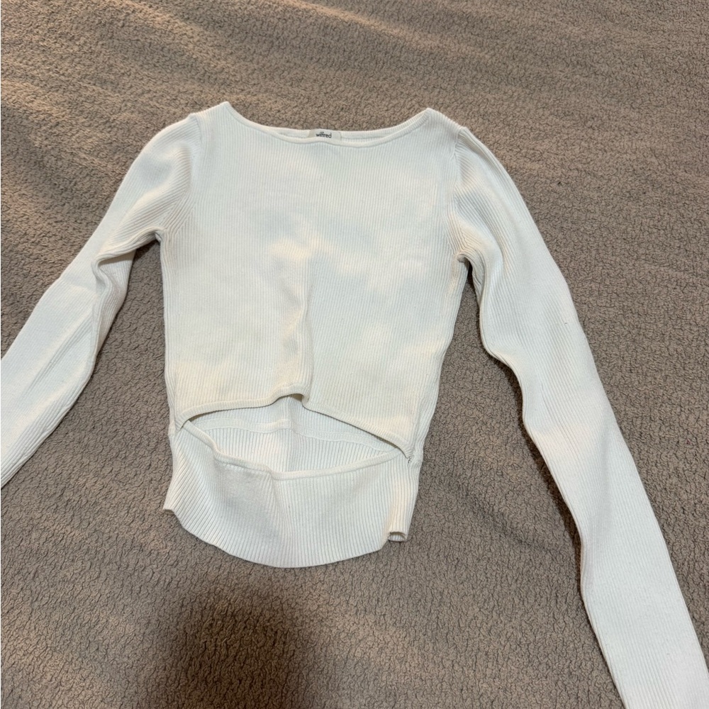 Wilfred cut out ribbed knit sweater